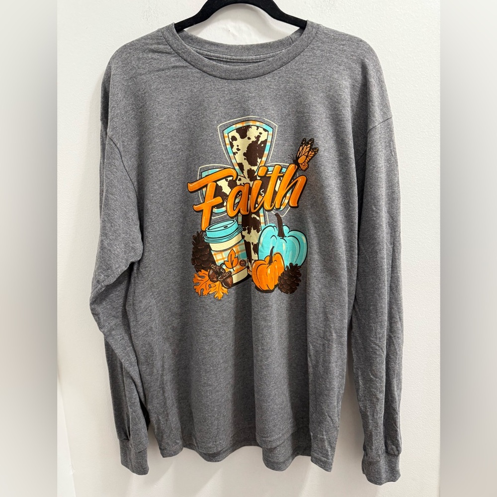 Girlie Girl Faith long sleeve tee shirt
